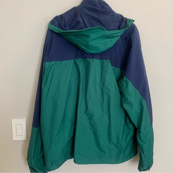 Vintage Eddie Bauer Ebtek Men's Large Gore-Tex Rain Ski Jacket Parka Hidden Hood - Picture 7 of 13